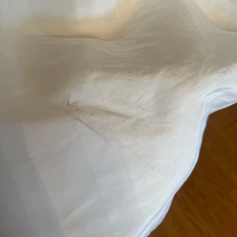 RAINEY DRESS IN IVORY SILK FAILLE WITH FLORAL APPLIQUÉ - Picture 10 of 11